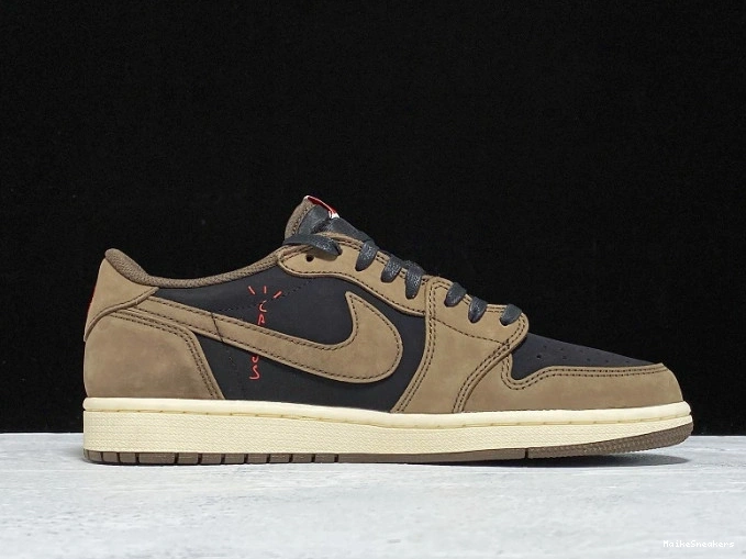 MaikeSneakers OG x Mocha Travis Low Dark 1 Air Scott Jordan CQ4277-001 SP 0630